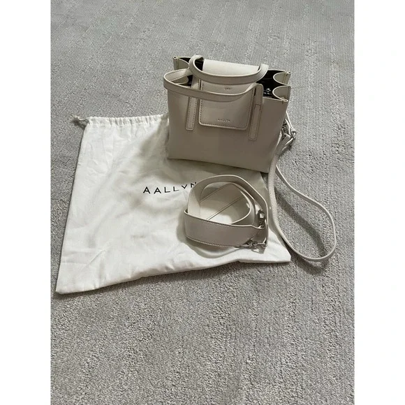 AALLYN Stella Satchel Mini Shoulder Bag Purse With Dust Bag - Picture 12 of 14